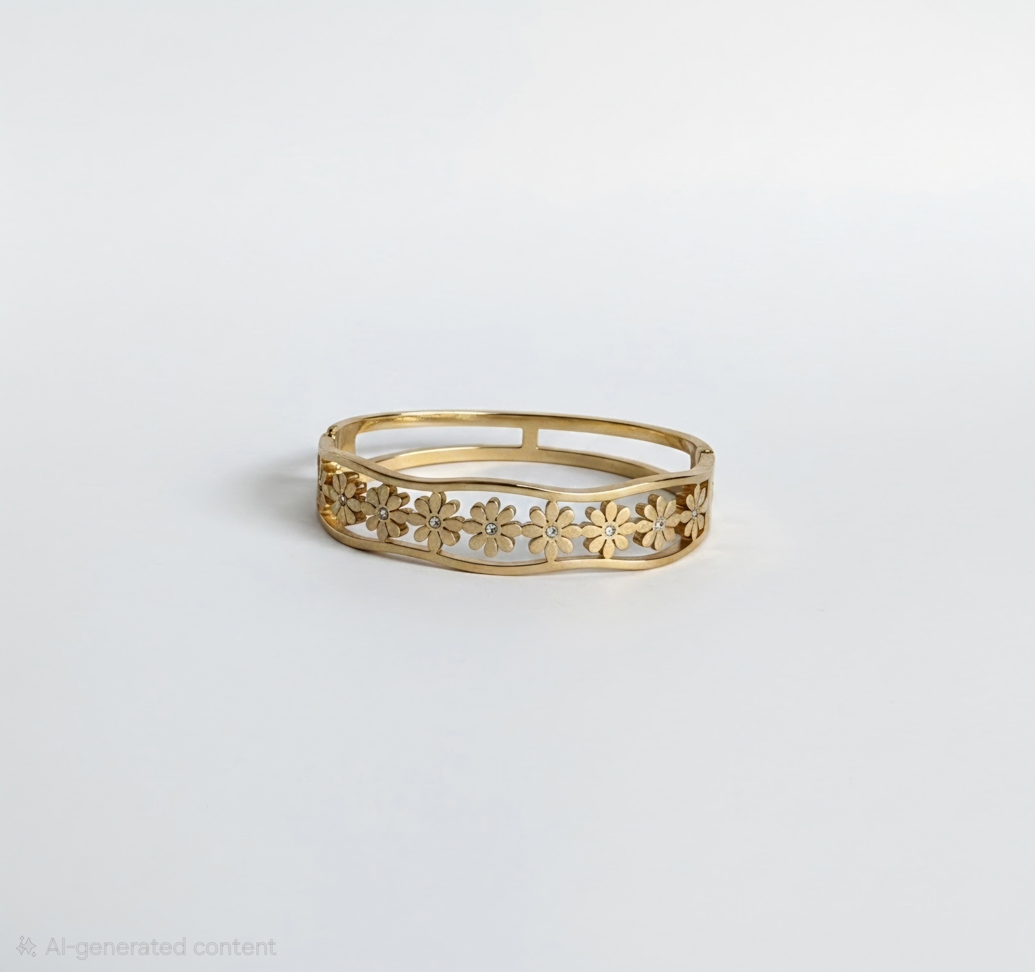 White Daisy Gold Kada